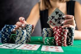 ltdtoto togel bandar poker live dealer table with cards and betting positions